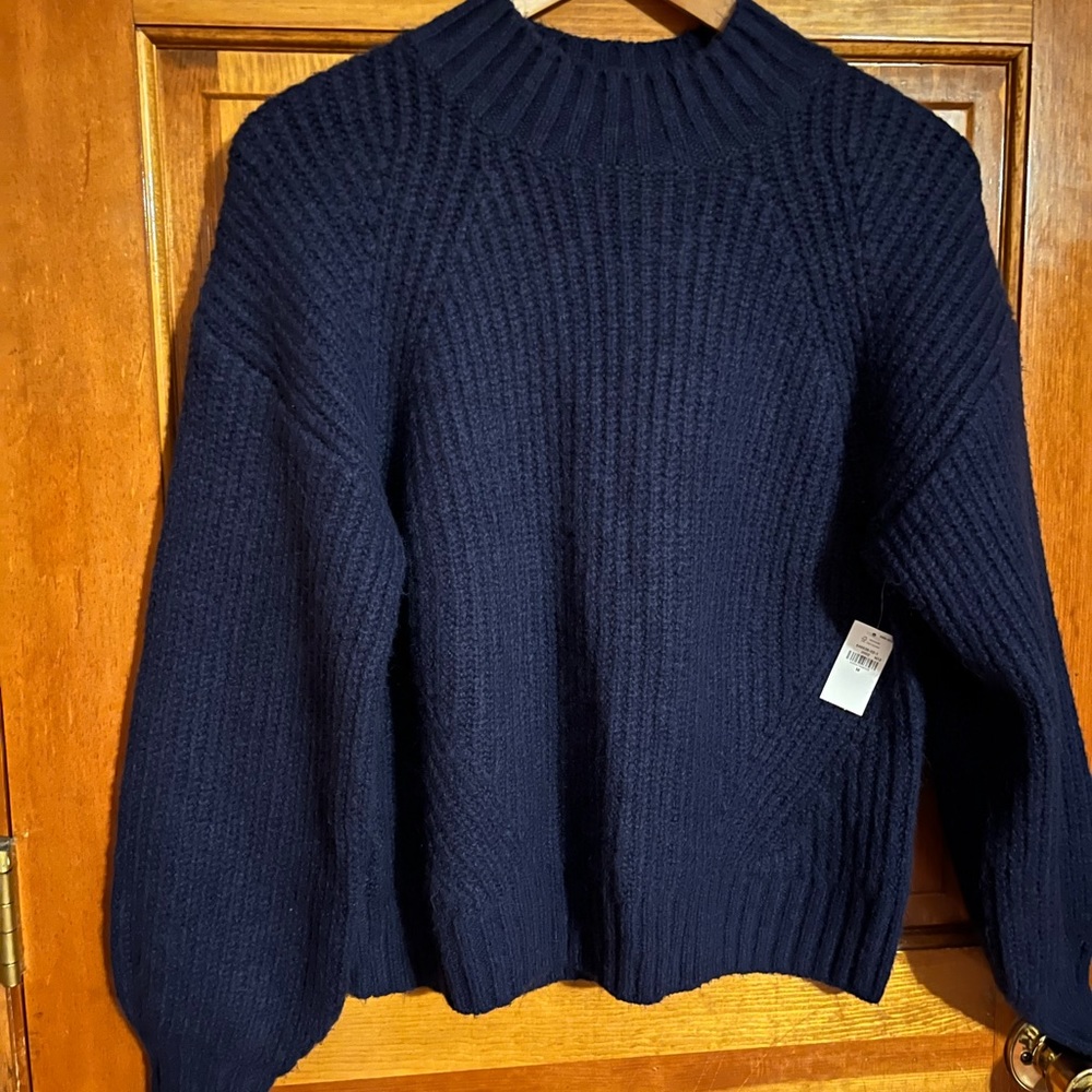 NWT Cozy Shaker Stitch Mockneck Sweater